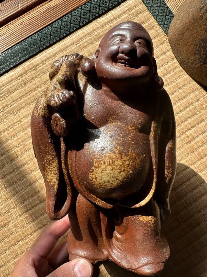 備前焼製布袋様、縁起物 Amazon.co.jp: 備前焼製布袋様 縁起物 インテリア 置物 美術品